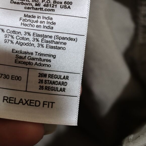 Carhartt Rugged Flex Canvass Work Short Womens Gray Khaki Hiking Walking Shorts - Picture 14 of 15